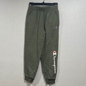 Champion Olive Green Kids Logo Joggers